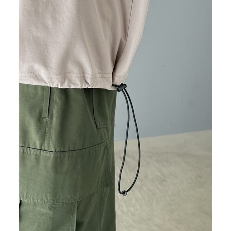 綿100％。大人のこなれカジュアル。シルケット素材裾ドロストオーバーサイズTシャ… | Classical Elf Men | 詳細画像13 