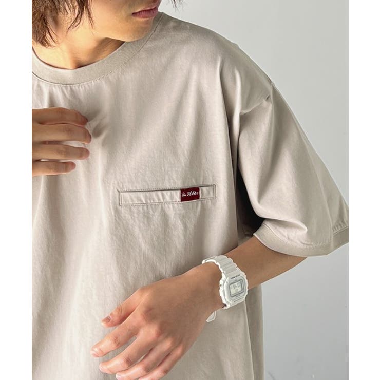 グレージュ | 綿100％。大人のこなれカジュアル。シルケット素材裾ドロストオーバーサイズTシャ… | Classical Elf Men