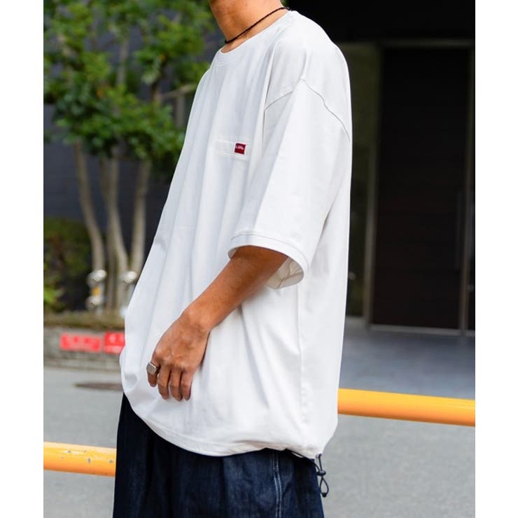 綿100％。大人のこなれカジュアル。シルケット素材裾ドロストオーバーサイズTシャ… | Classical Elf Men | 詳細画像4 