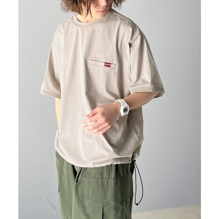 綿100％。大人のこなれカジュアル。シルケット素材裾ドロストオーバーサイズTシャ… | Classical Elf Men | 詳細画像5 