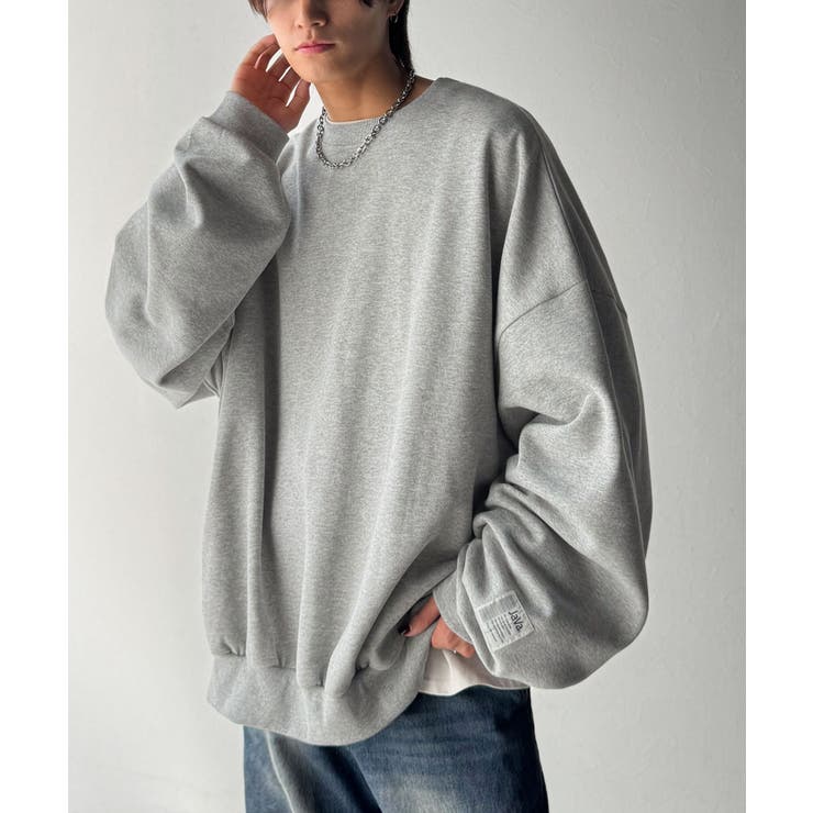杢グレー | トレンドを押さえたビッグシルエット。裏起毛ビッグスウェット | Classical Elf Men