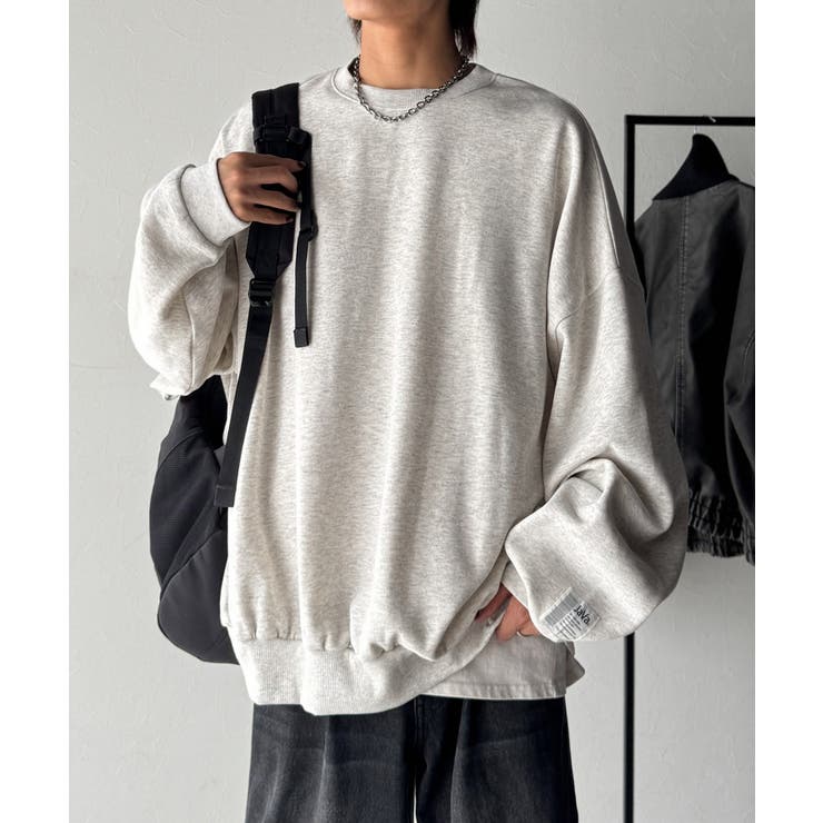 オートミール | トレンドを押さえたビッグシルエット。裏起毛ビッグスウェット | Classical Elf Men