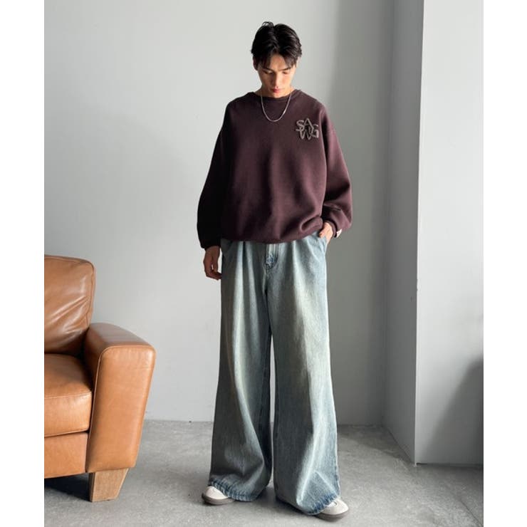 《JaVaジャバコラボ》立体編みで飾る個性。サガラ刺繍風ロゴオーバーサイズニット | Classical Elf Men | 詳細画像16 