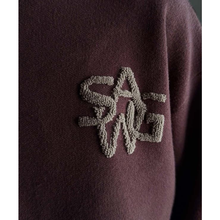 《JaVaジャバコラボ》立体編みで飾る個性。サガラ刺繍風ロゴオーバーサイズニット | Classical Elf Men | 詳細画像21 