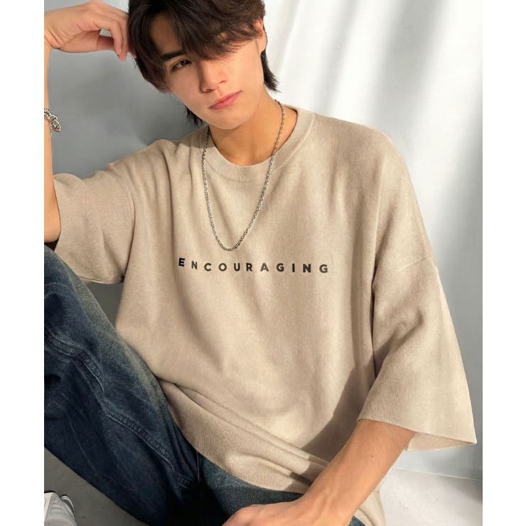 ベージュ | 《JaVaジャバコラボ》Tシャツにはない品格を。ロゴプリントオーバーサイズサマー… | Classical Elf Men