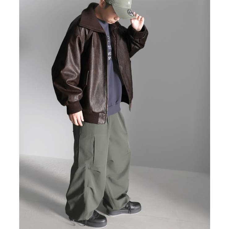 こだわりヴィンテージライク。リブタートルカラーレザージャケット | Classical Elf Men | 詳細画像12 