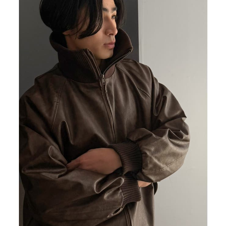 《Javaジャバコラボ》こだわりヴィンテージライク。リブタートルカラーレザージャ… | Classical Elf Men | 詳細画像26 