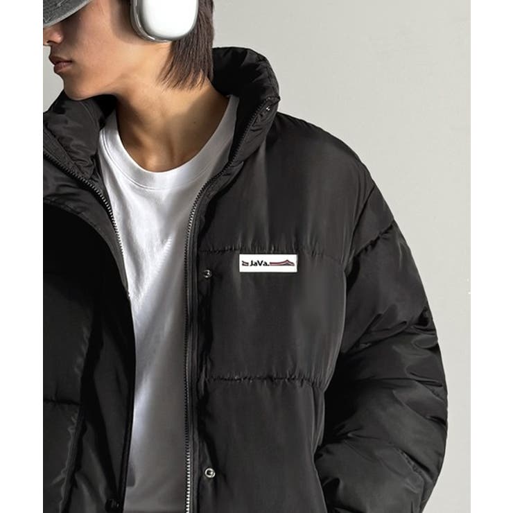 ブラック | スタイリッシュに暖かく。ショート丈 スタンドネック中綿コート | Classical Elf Men