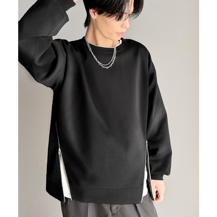 《Javaジャバコラボ》シンプルにお洒落を。アシメファスナーラウンドネックポンチ… | Classical Elf Men | 詳細画像10 