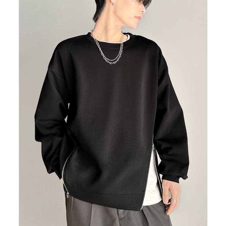 《Javaジャバコラボ》シンプルにお洒落を。アシメファスナーラウンドネックポンチ… | Classical Elf Men | 詳細画像11 