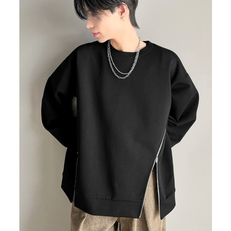 《Javaジャバコラボ》シンプルにお洒落を。アシメファスナーラウンドネックポンチ… | Classical Elf Men | 詳細画像12 