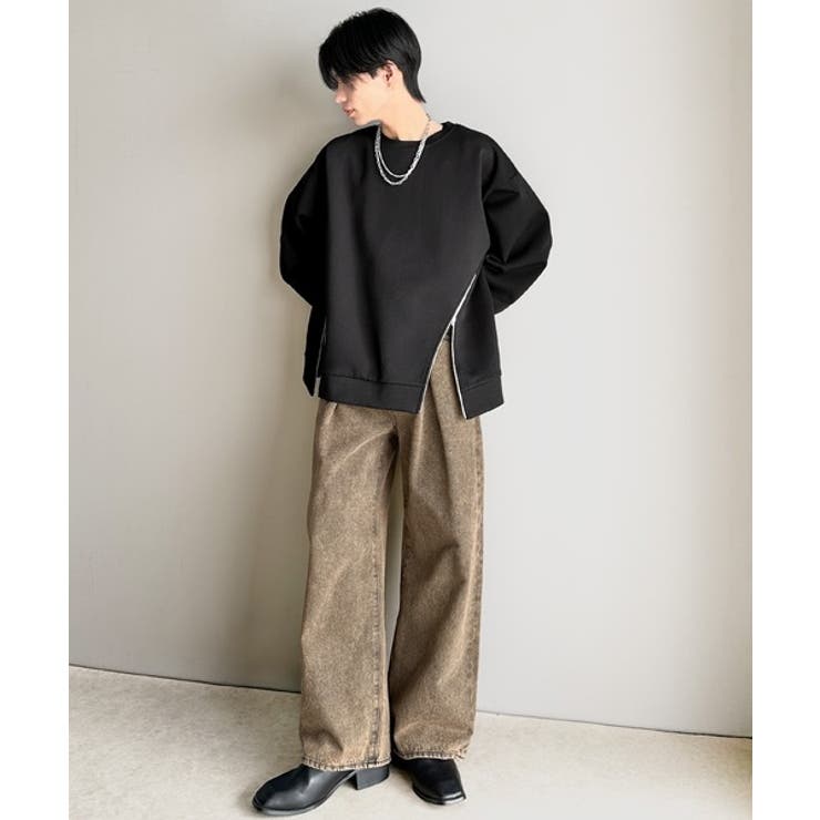 《Javaジャバコラボ》シンプルにお洒落を。アシメファスナーラウンドネックポンチ… | Classical Elf Men | 詳細画像17 