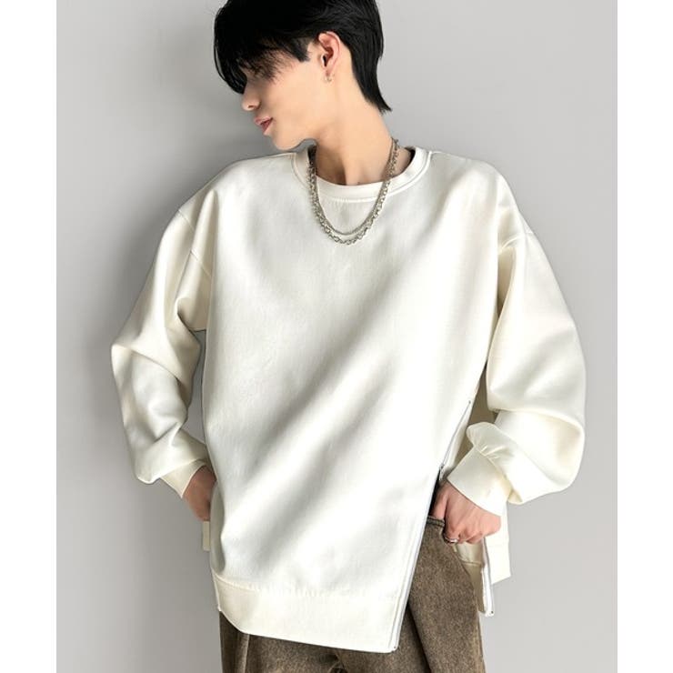 《Javaジャバコラボ》シンプルにお洒落を。アシメファスナーラウンドネックポンチ… | Classical Elf Men | 詳細画像1 