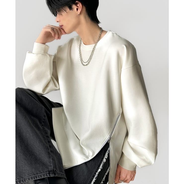 《Javaジャバコラボ》シンプルにお洒落を。アシメファスナーラウンドネックポンチ… | Classical Elf Men | 詳細画像3 