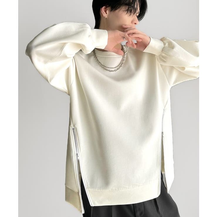 《Javaジャバコラボ》シンプルにお洒落を。アシメファスナーラウンドネックポンチ… | Classical Elf Men | 詳細画像4 