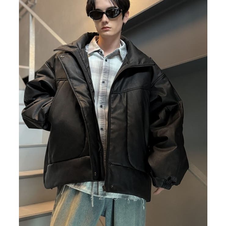 寒さ知らずの防寒力！高級感あふれる中綿フェイクレザーモンスターブルゾン | Classical Elf Men | 詳細画像11 
