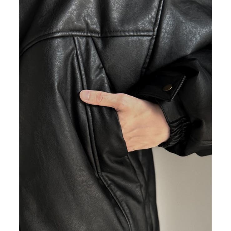 寒さ知らずの防寒力！高級感あふれる中綿フェイクレザーモンスターブルゾン | Classical Elf Men | 詳細画像18 
