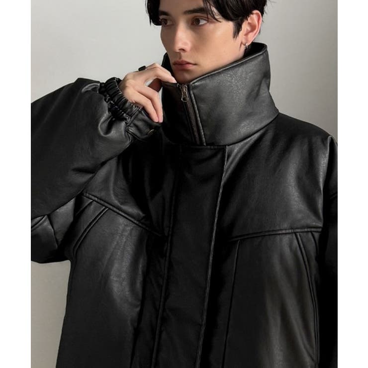 寒さ知らずの防寒力！高級感あふれる中綿フェイクレザーモンスターブルゾン | Classical Elf Men | 詳細画像2 