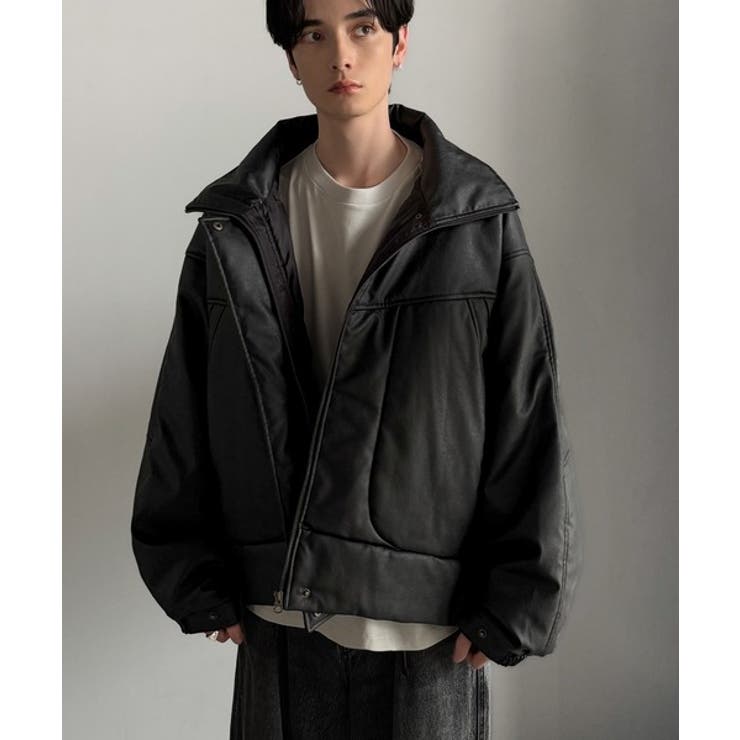 寒さ知らずの防寒力！高級感あふれる中綿フェイクレザーモンスターブルゾン | Classical Elf Men | 詳細画像6 