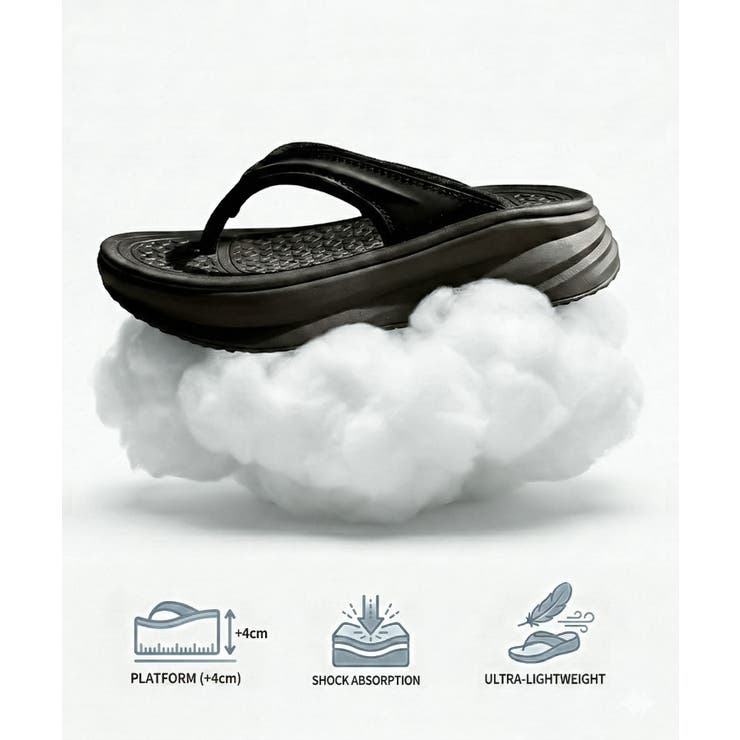 ブラック | 《JaVaジャバコラボ》足が喜ぶ極上のリカバリー体験。足元から、ととのう。柔らか… | Classical Elf Men