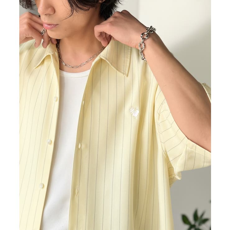 イエロー | 《JaVaジャバコラボ》羽織りとしても重宝する、汎用性の高さが魅力！刺繍入り ヘ… | Classical Elf Men