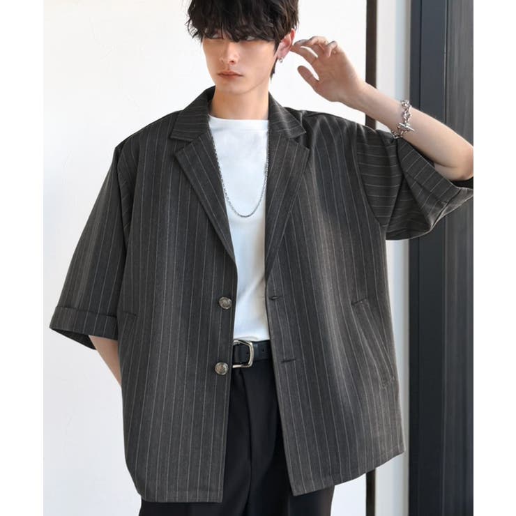 《JaVaジャバコラボ》主役級！アンティーク釦使いストライプ柄ヘリンボン生地シャ… | Classical Elf Men | 詳細画像10 