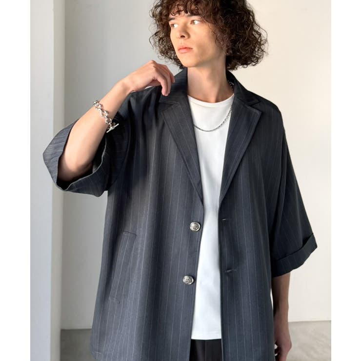 《JaVaジャバコラボ》主役級！アンティーク釦使いストライプ柄ヘリンボン生地シャ… | Classical Elf Men | 詳細画像16 