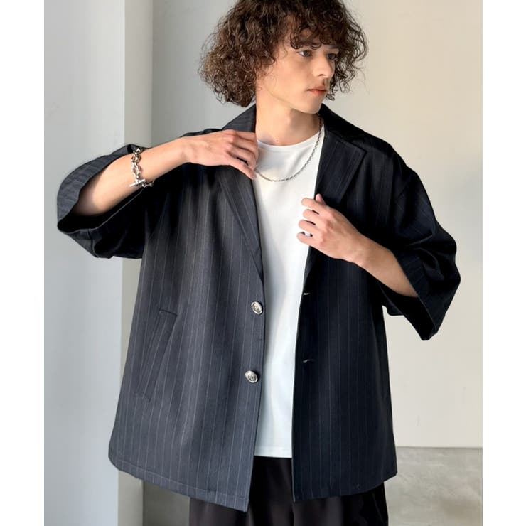 《JaVaジャバコラボ》主役級！アンティーク釦使いストライプ柄ヘリンボン生地シャ… | Classical Elf Men | 詳細画像17 
