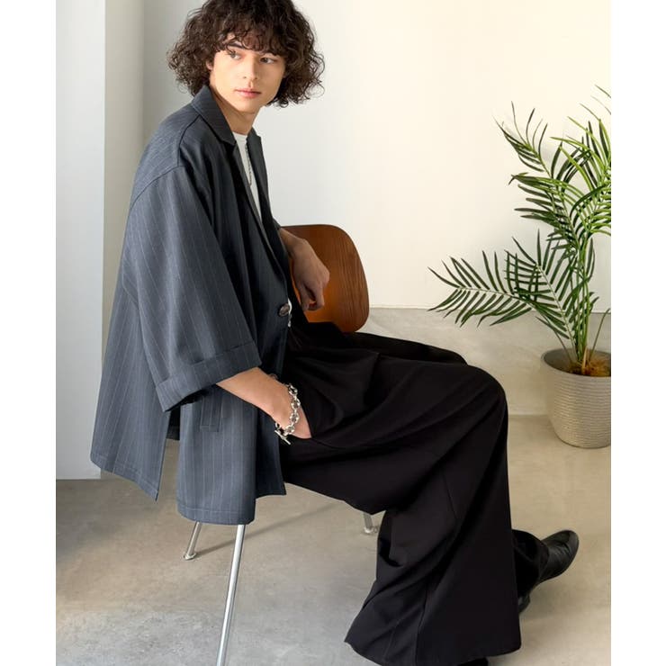 《JaVaジャバコラボ》主役級！アンティーク釦使いストライプ柄ヘリンボン生地シャ… | Classical Elf Men | 詳細画像20 