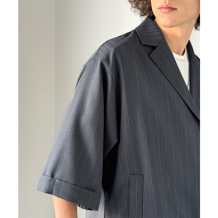 《JaVaジャバコラボ》主役級！アンティーク釦使いストライプ柄ヘリンボン生地シャ… | Classical Elf Men | 詳細画像26 