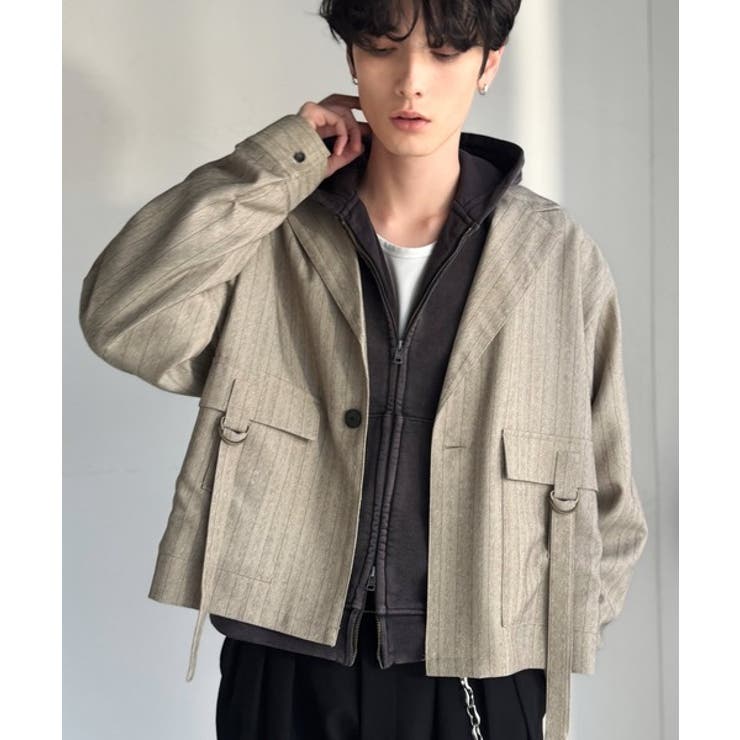 《JaVaジャバコラボ》シャツ感覚で羽織れる「軽アウター」ショート丈ポケットデザ… | Classical Elf Men | 詳細画像6 