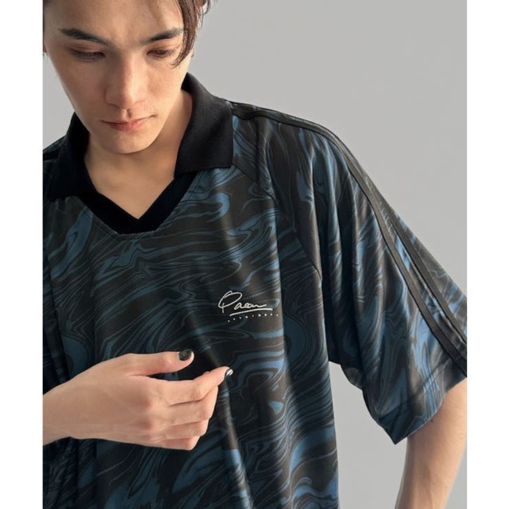 《JaVaジャバコラボ》ラインストーン使い総柄ゲーム半袖Tシャツ | Classical Elf Men | 詳細画像17 