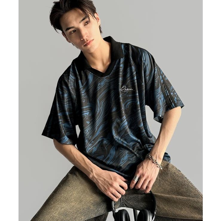 《JaVaジャバコラボ》ラインストーン使い総柄ゲーム半袖Tシャツ | Classical Elf Men | 詳細画像19 