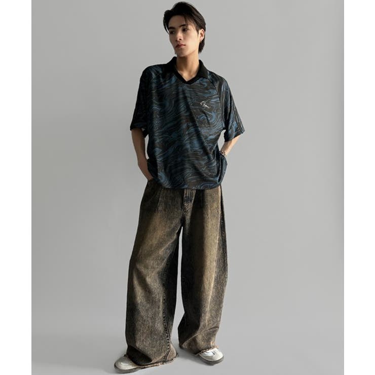 《JaVaジャバコラボ》ラインストーン使い総柄ゲーム半袖Tシャツ | Classical Elf Men | 詳細画像21 