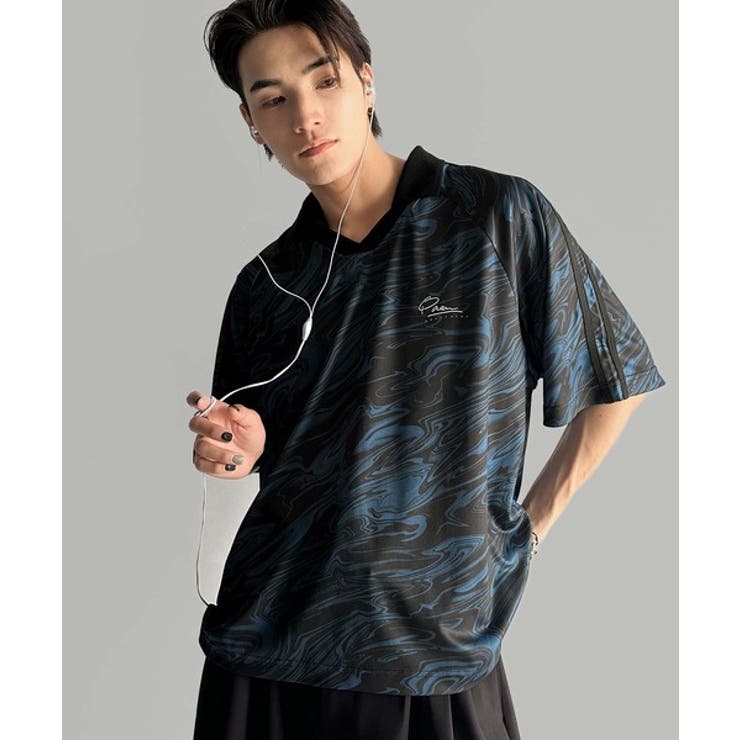 《JaVaジャバコラボ》ラインストーン使い総柄ゲーム半袖Tシャツ | Classical Elf Men | 詳細画像23 