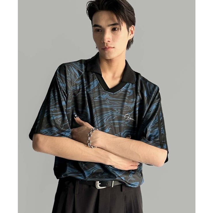 《JaVaジャバコラボ》ラインストーン使い総柄ゲーム半袖Tシャツ | Classical Elf Men | 詳細画像24 