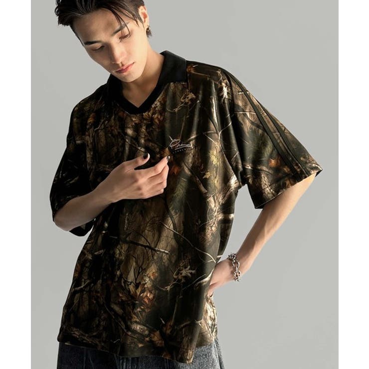 《JaVaジャバコラボ》ラインストーン使い総柄ゲーム半袖Tシャツ | Classical Elf Men | 詳細画像3 