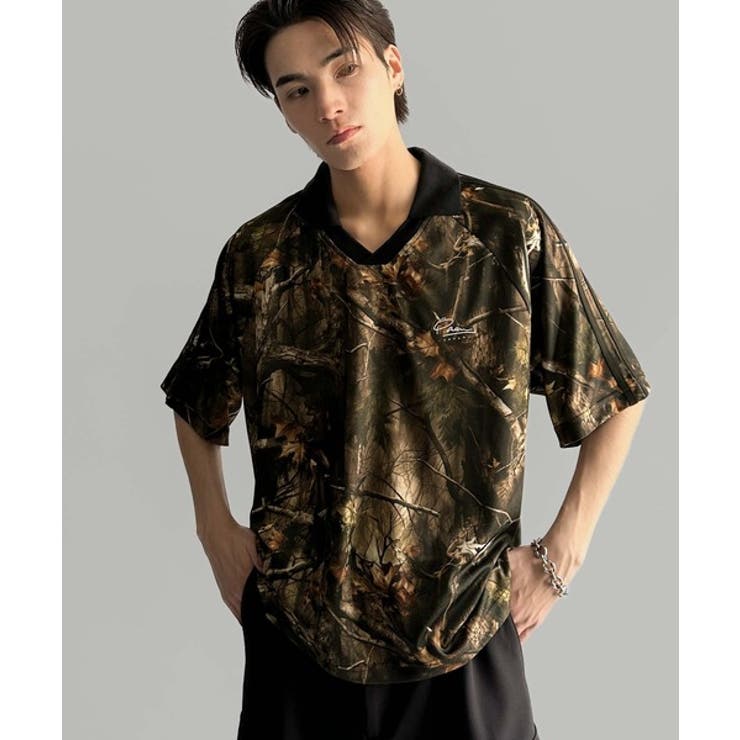 《JaVaジャバコラボ》ラインストーン使い総柄ゲーム半袖Tシャツ | Classical Elf Men | 詳細画像4 