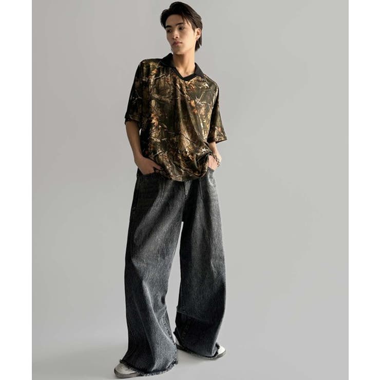 《JaVaジャバコラボ》ラインストーン使い総柄ゲーム半袖Tシャツ | Classical Elf Men | 詳細画像5 