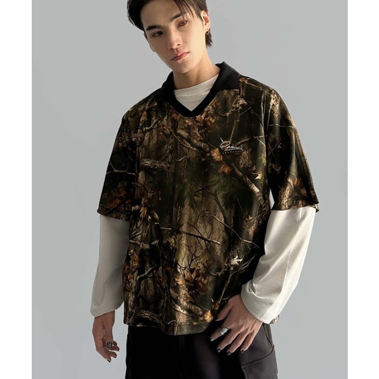 《JaVaジャバコラボ》ラインストーン使い総柄ゲーム半袖Tシャツ | Classical Elf Men | 詳細画像7 