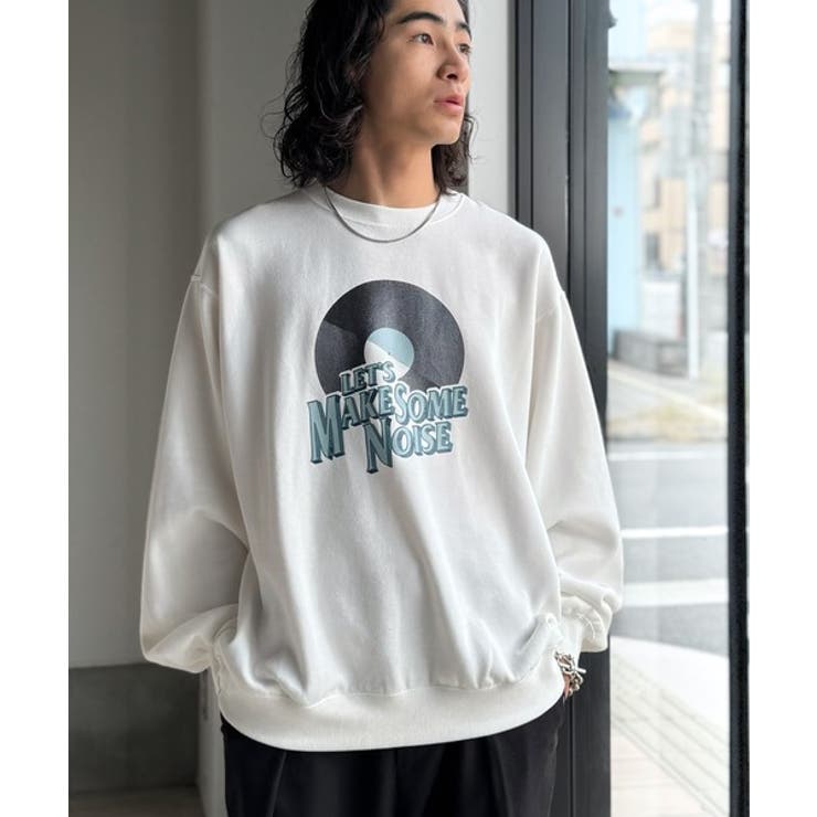 《JaVaジャバコラボ》裏起毛レコード盤レトロツアーロゴトレーナー | Classical Elf Men | 詳細画像1 