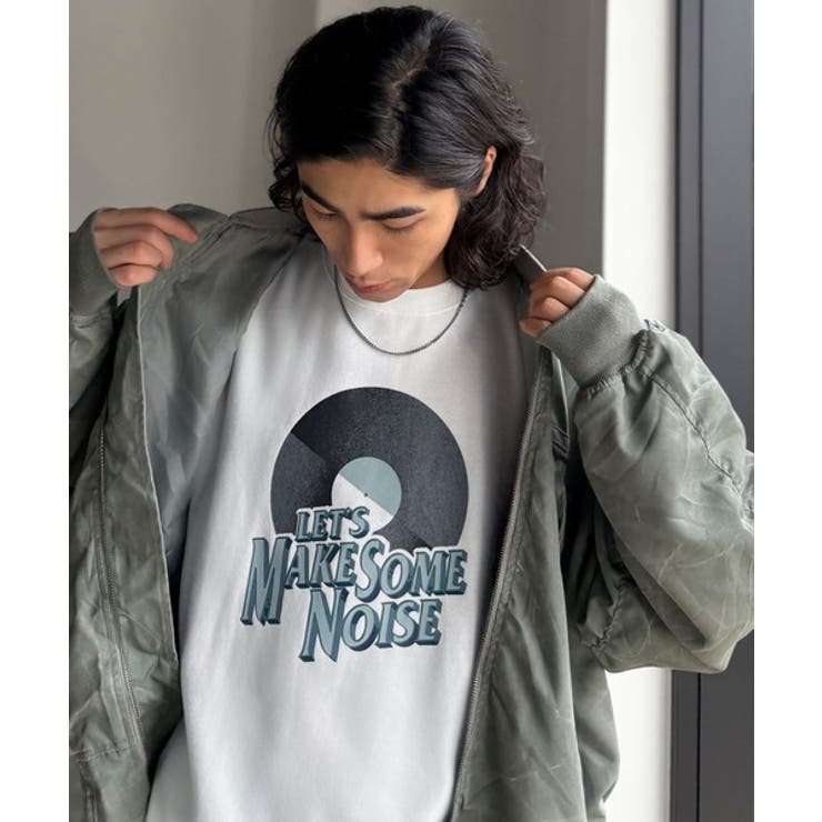 ホワイト | 《JaVaジャバコラボ》裏起毛レコード盤レトロツアーロゴトレーナー | Classical Elf Men