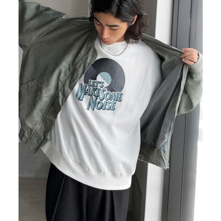 《JaVaジャバコラボ》裏起毛レコード盤レトロツアーロゴトレーナー | Classical Elf Men | 詳細画像8 