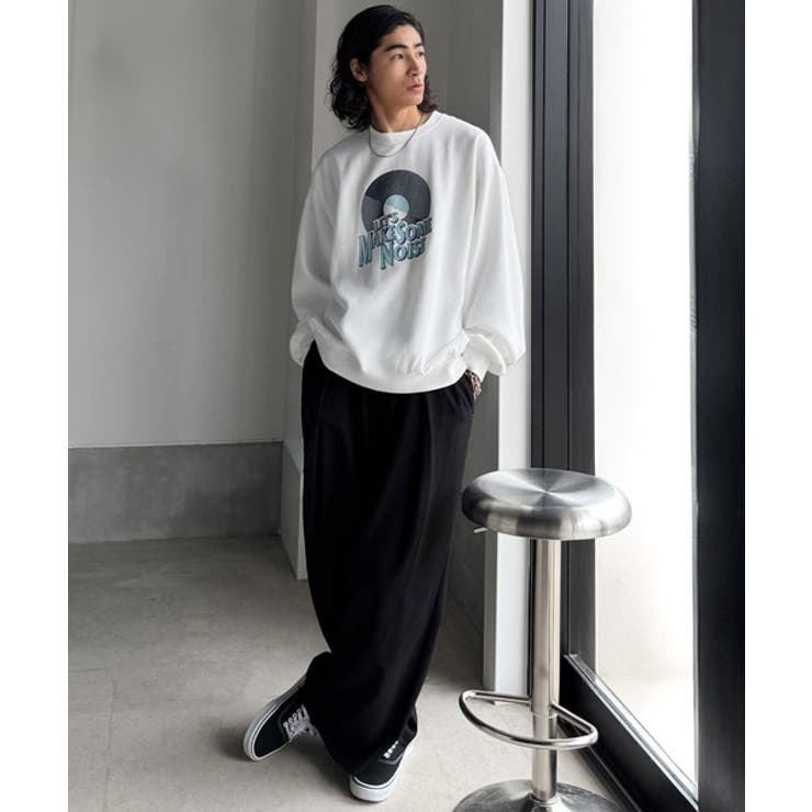 《JaVaジャバコラボ》裏起毛レコード盤レトロツアーロゴトレーナー | Classical Elf Men | 詳細画像9 