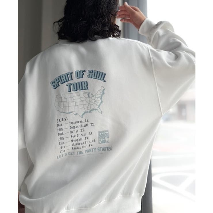 《JaVaジャバコラボ》裏起毛レコード盤レトロツアーロゴトレーナー | Classical Elf Men | 詳細画像10 