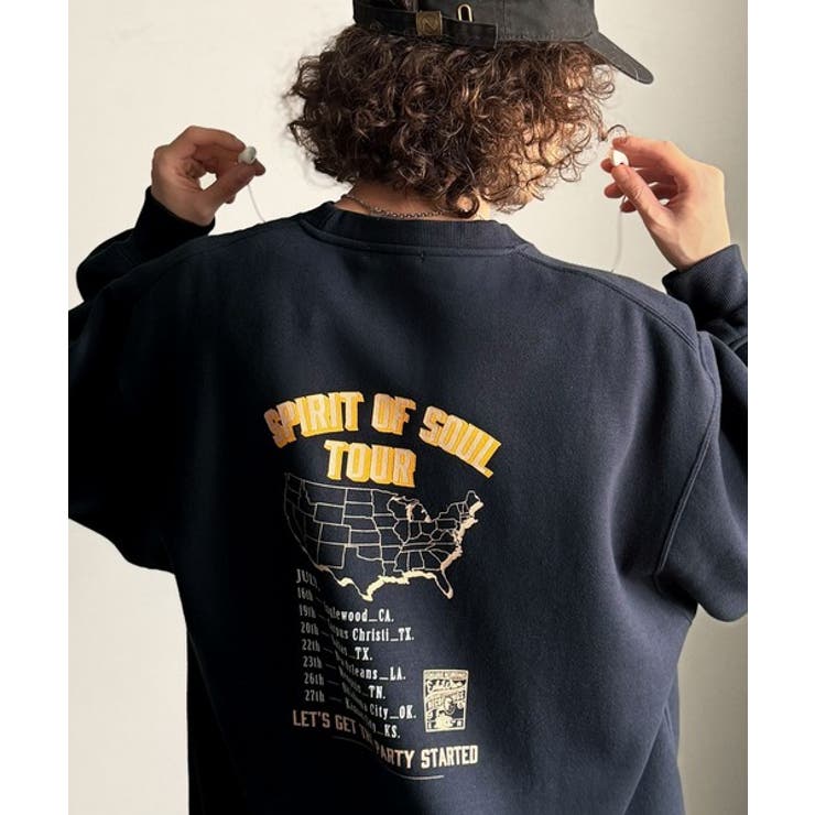 《JaVaジャバコラボ》裏起毛レコード盤レトロツアーロゴトレーナー | Classical Elf Men | 詳細画像28 