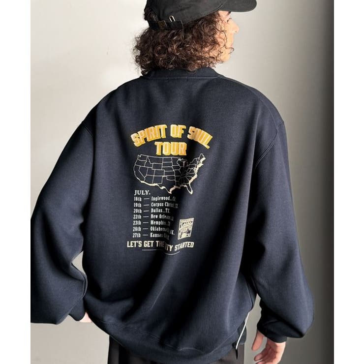 《JaVaジャバコラボ》裏起毛レコード盤レトロツアーロゴトレーナー | Classical Elf Men | 詳細画像30 