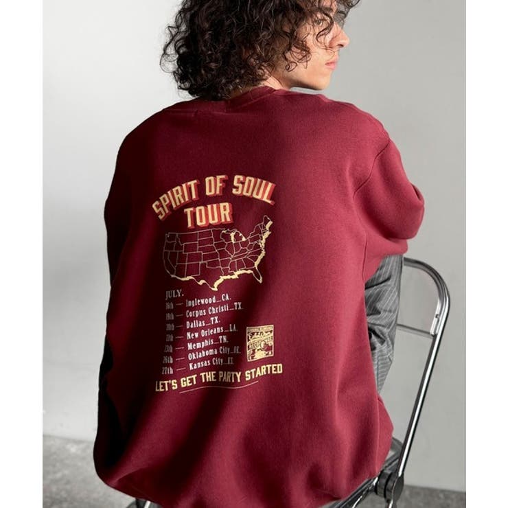 《JaVaジャバコラボ》裏起毛レコード盤レトロツアーロゴトレーナー | Classical Elf Men | 詳細画像36 