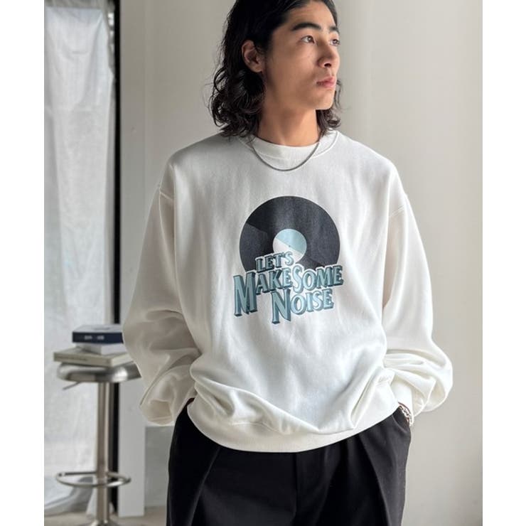 《JaVaジャバコラボ》裏起毛レコード盤レトロツアーロゴトレーナー | Classical Elf Men | 詳細画像2 