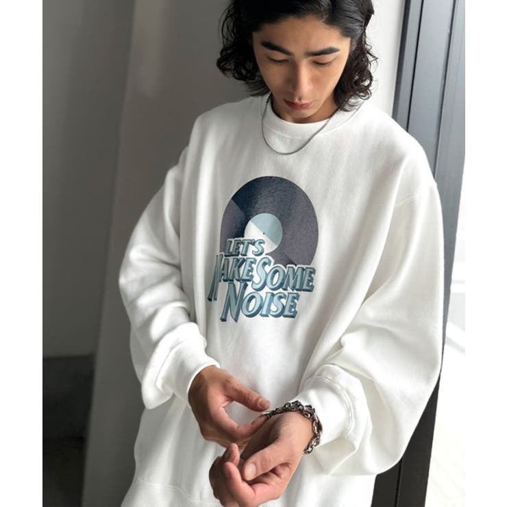 《JaVaジャバコラボ》裏起毛レコード盤レトロツアーロゴトレーナー | Classical Elf Men | 詳細画像3 